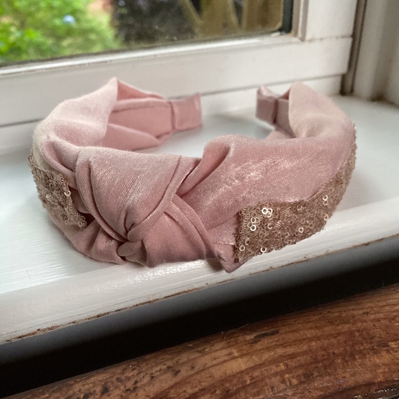 Anthropologie Accessories - Anthropologie Pink Embellished Knotted Headband